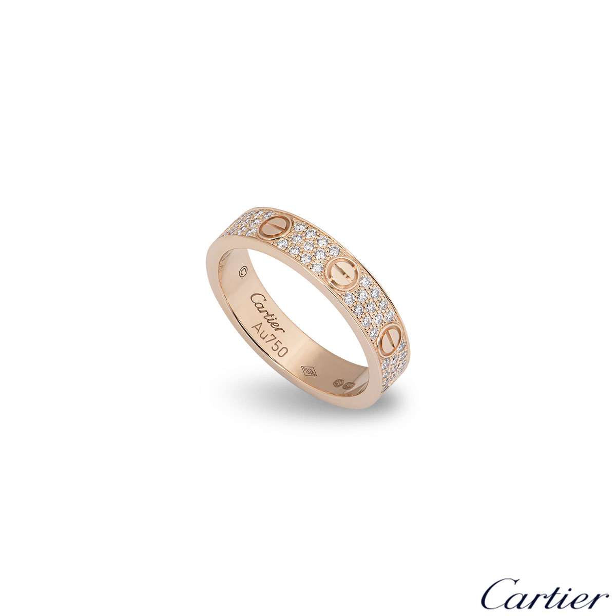 cartier pave love ring